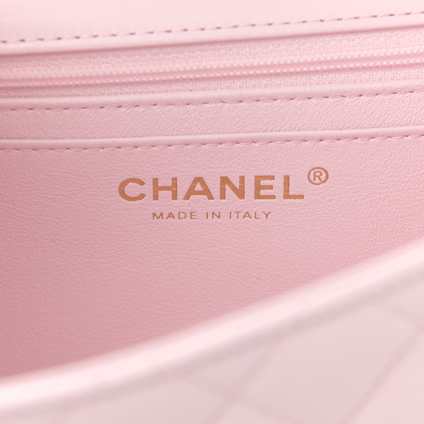Lambskin Quilted Mini Top Handle Rectangular Flap Light Pink