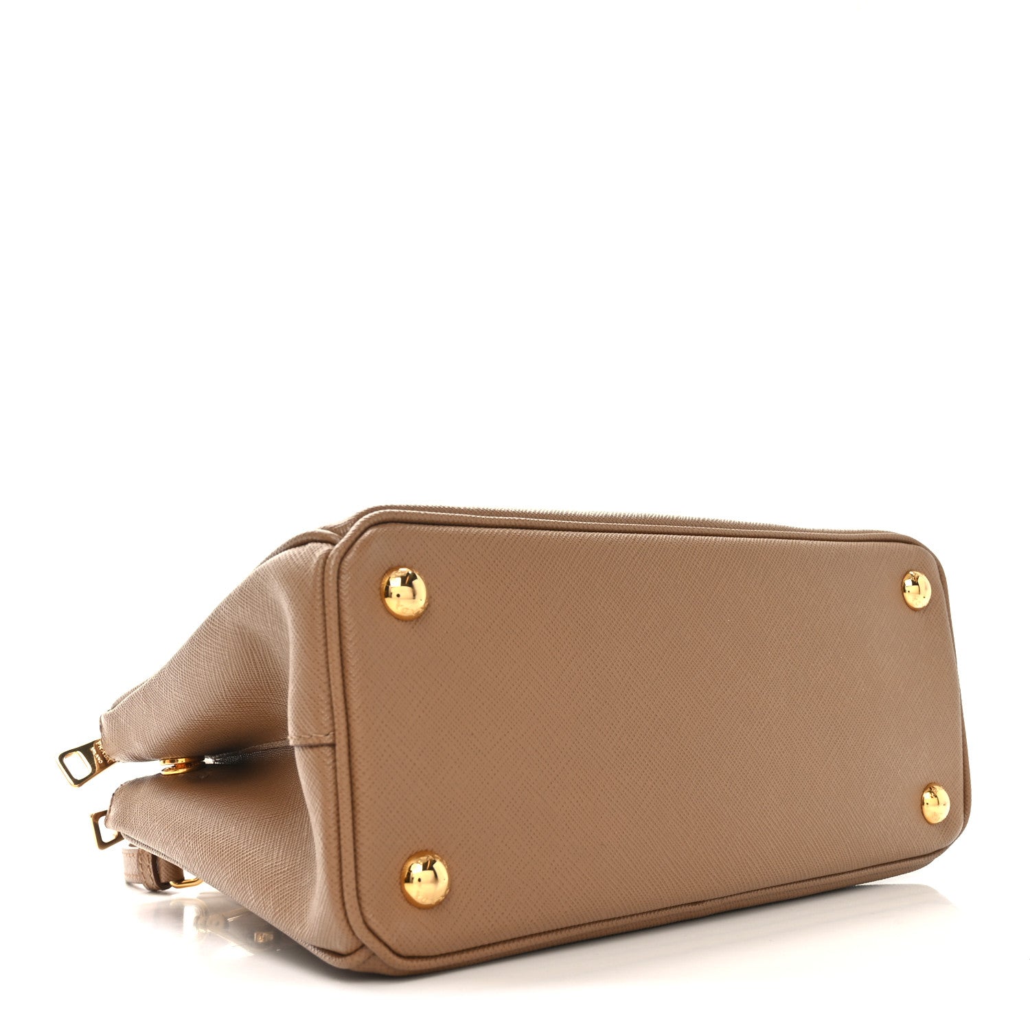 Prada Saffiano Mini Galleria Double Zip Tote Caramel 4 of 9