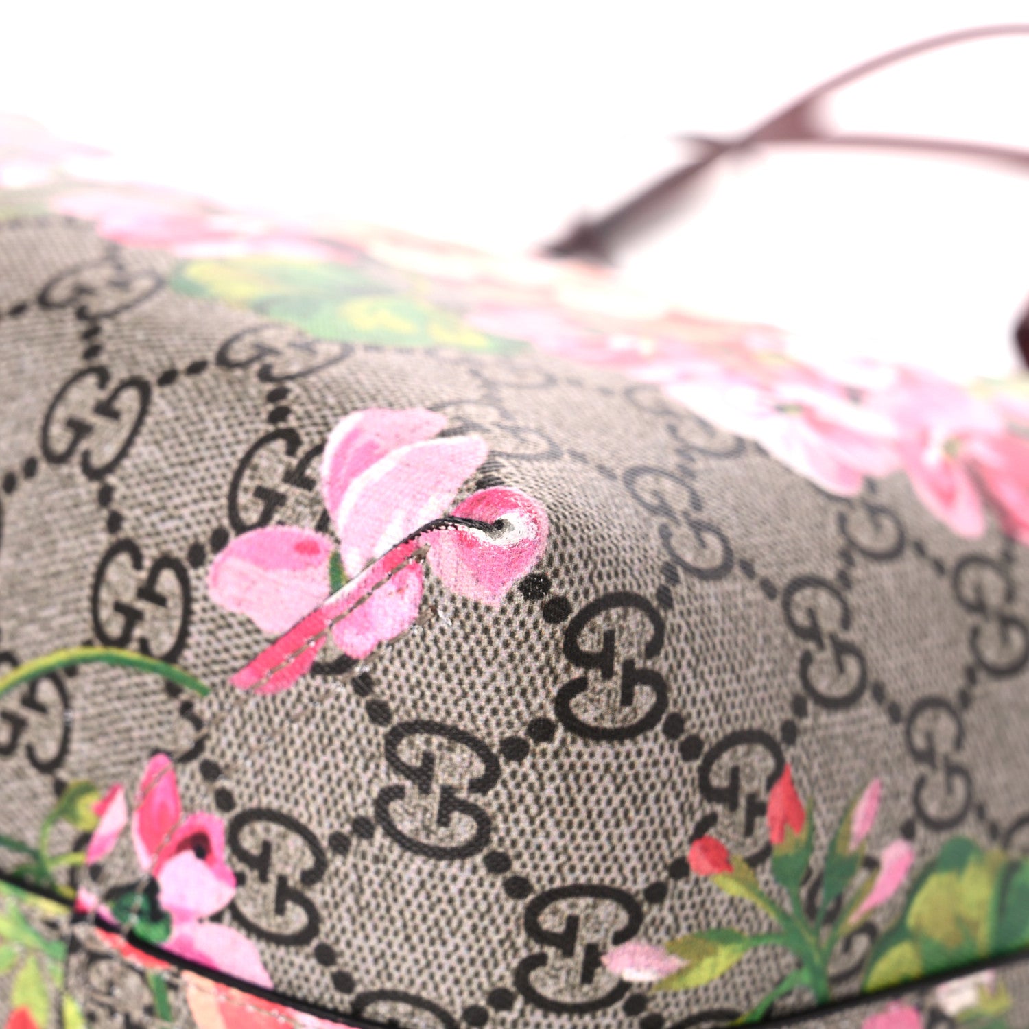 Gucci GG Supreme Monogram Blooms Medium Reversible Tote Beige Multicolor Dry Rose 9 of 15