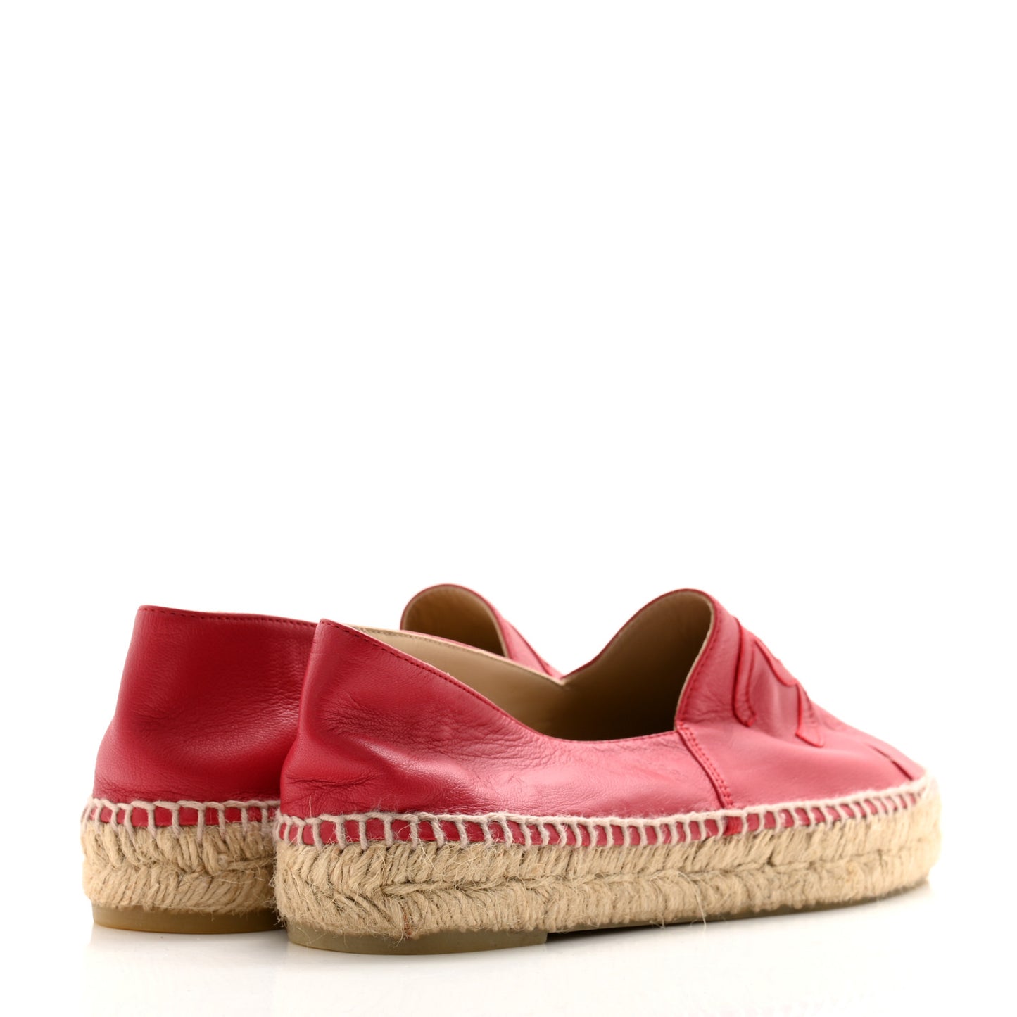 Lambskin CC Espadrilles 39 Red
