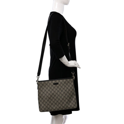 Gucci GG Plus Monogram Medium Flat Messenger Bag Dark Brown 3 of 11