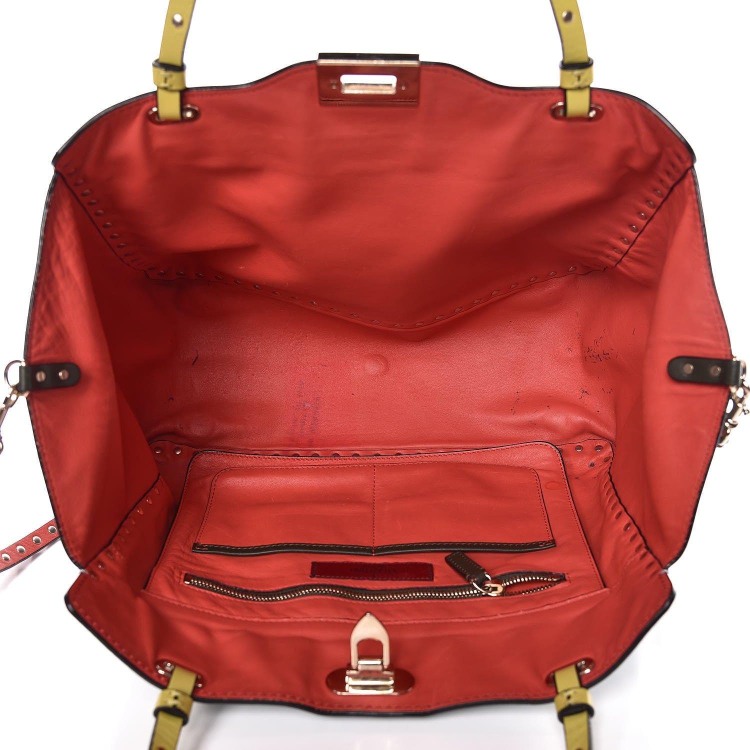 Valentino Garavani Vitello Colorblock Medium Rockstud Tote Multicolor 5 of 19