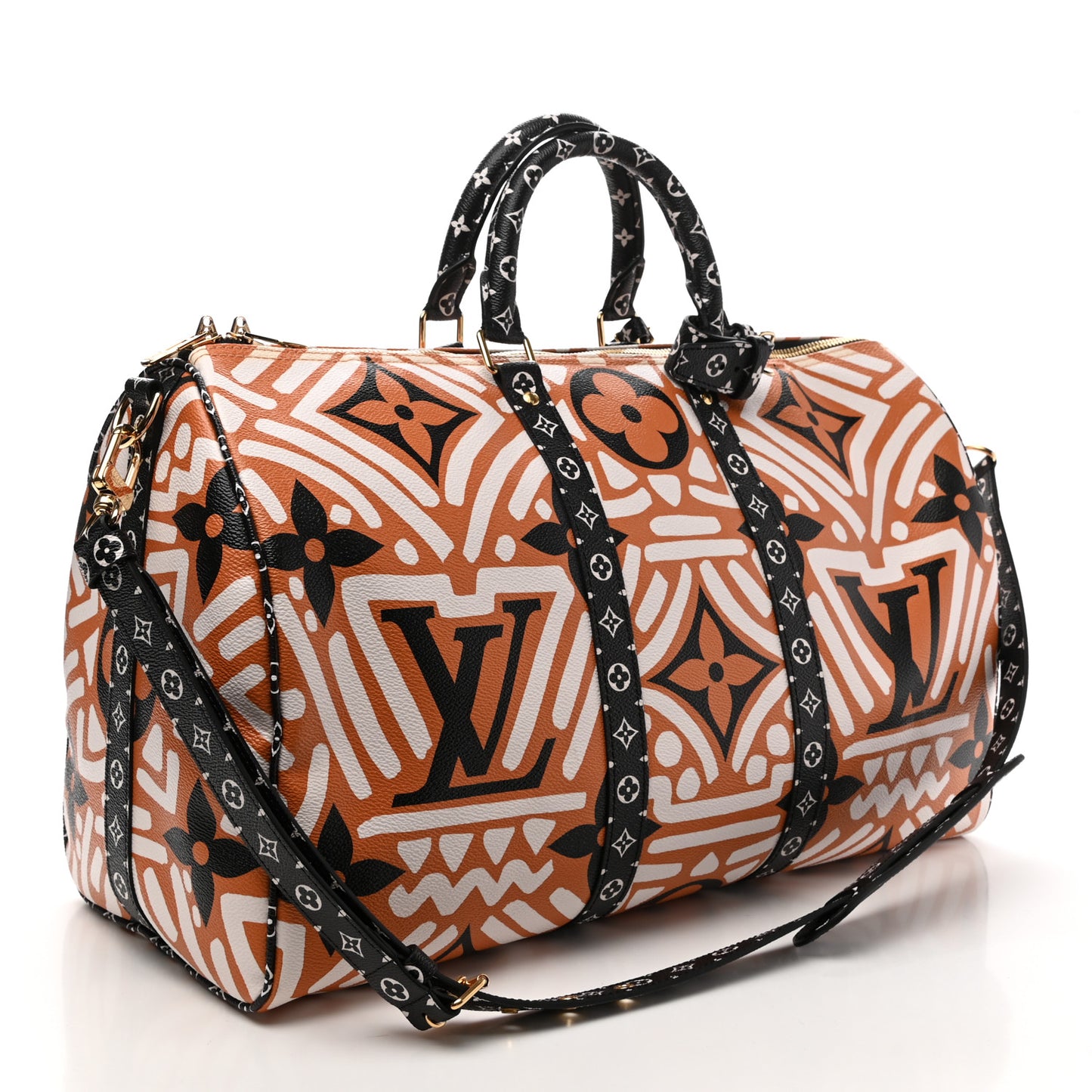Monogram Giant Crafty Keepall Bandouliere 45 Creme Caramel Black