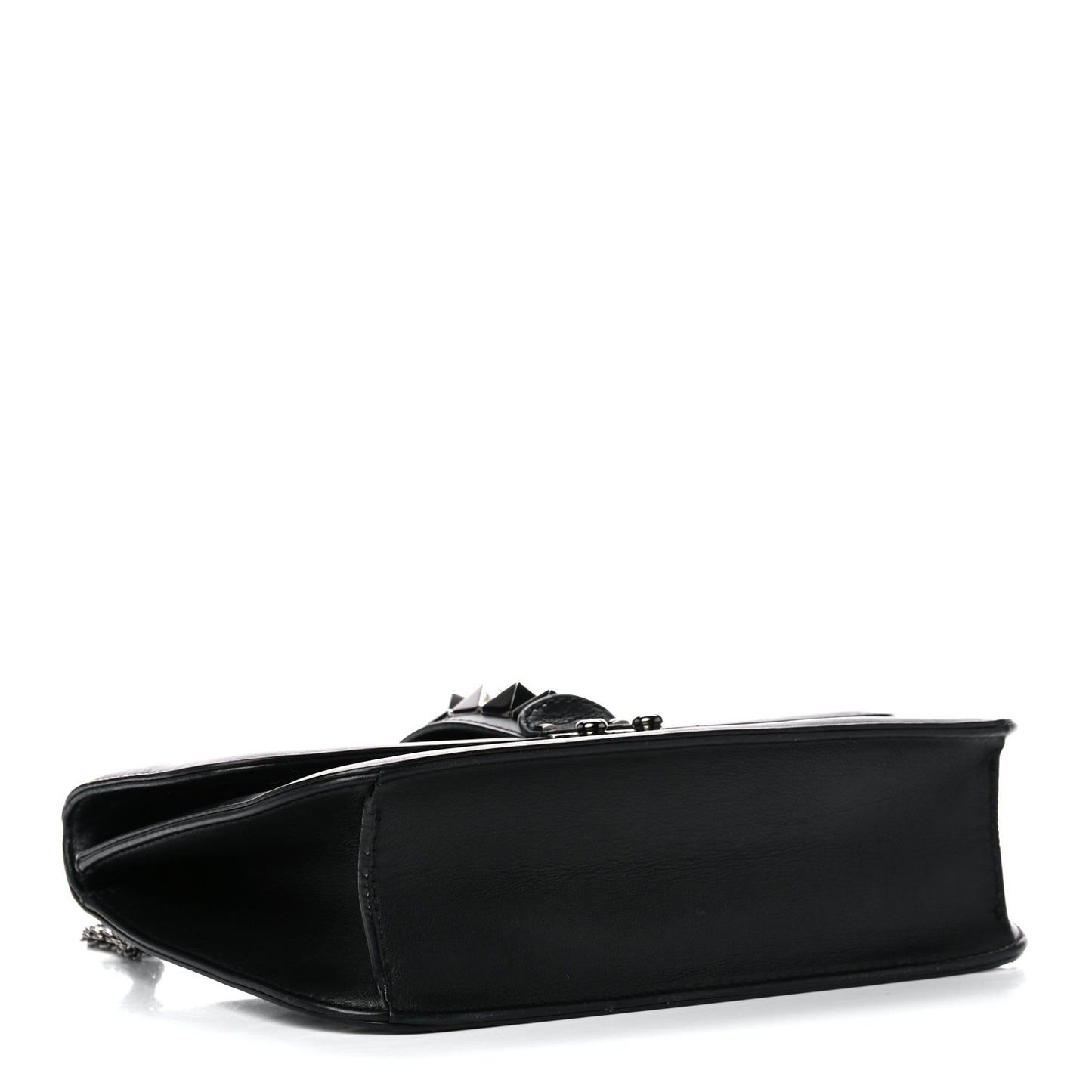 Vitello Medium Glam Lock Rockstud Flap Black