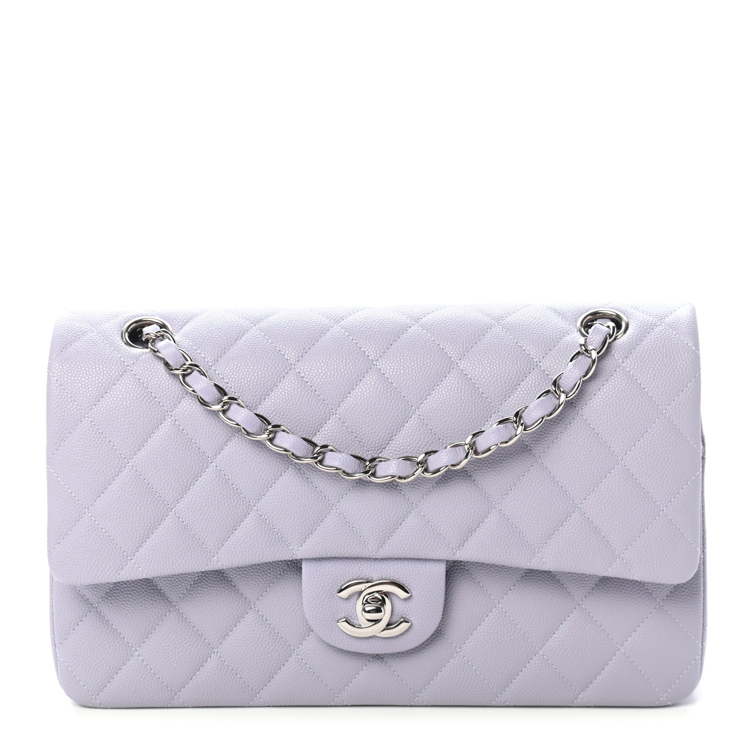 Chanel Caviar Quilted Medium Double Flap Light Purple 2 of 9
