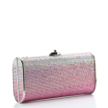 Judith Leiber Swarovski Crystal Minaudière Clutch Pink 3 of 12