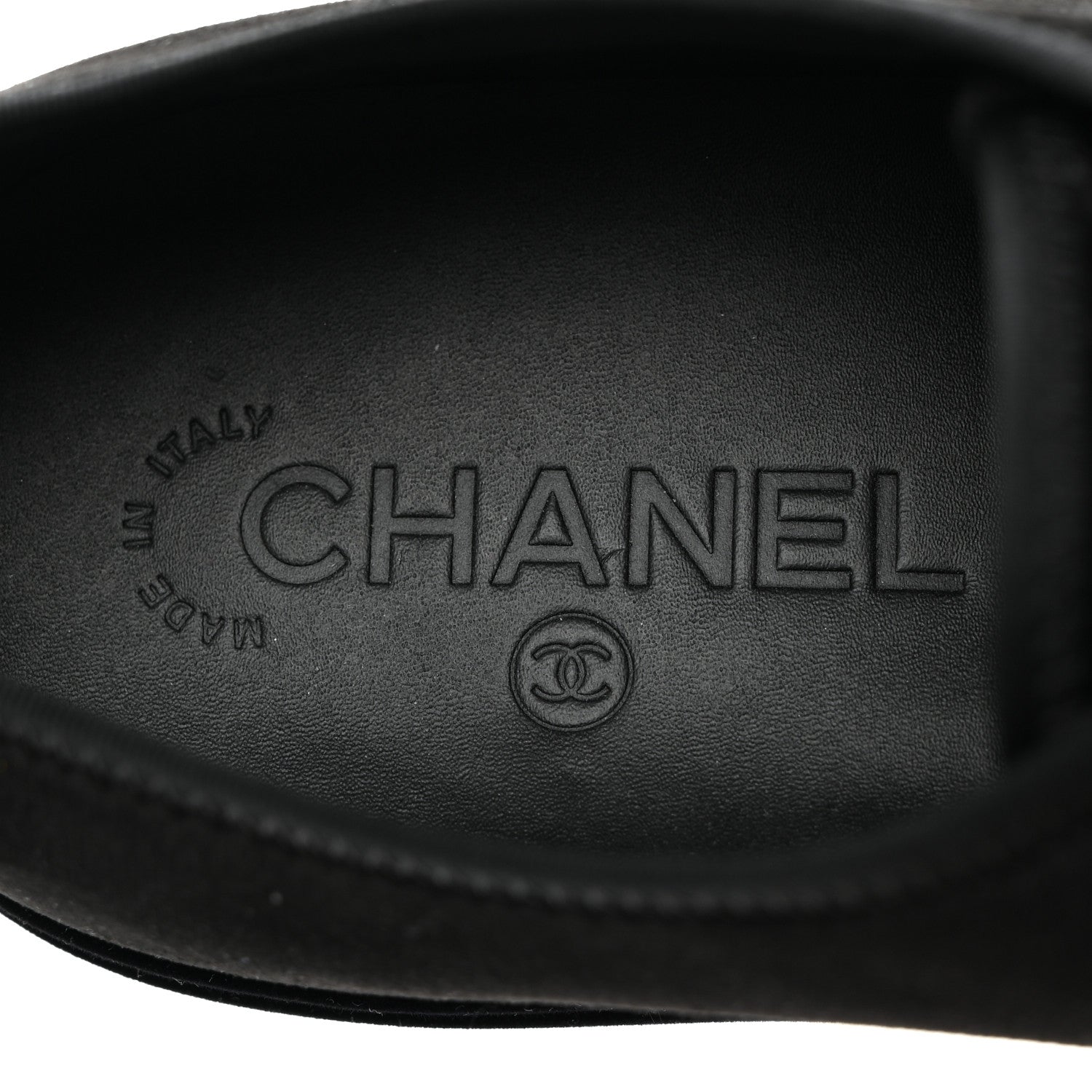 Chanel Velvet Womens CC Sneakers 40 Black 6 of 8