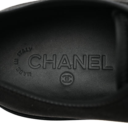 Chanel Velvet Womens CC Sneakers 40 Black 6 of 8