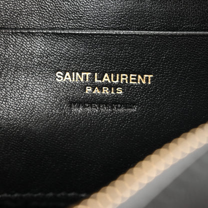 Saint Laurent Canvas Calfskin Leopard Print Monogram Mini Lou Camera Bag Brown 6 of 10