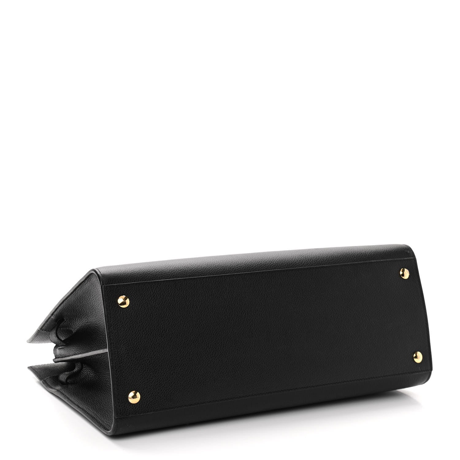Burberry Grainy Calfskin Medium Title Bag Black 4 of 10