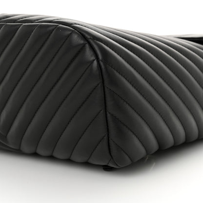 Chanel Calfskin Chevron Quilted Large Urban Spirit Backpack Black 10 of 11