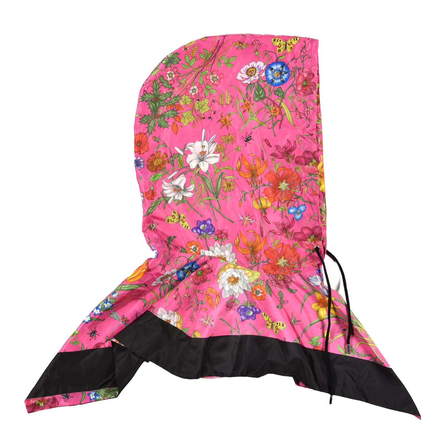 Gucci Silk Nylon Flora Rain Hood Pink 2 of 5