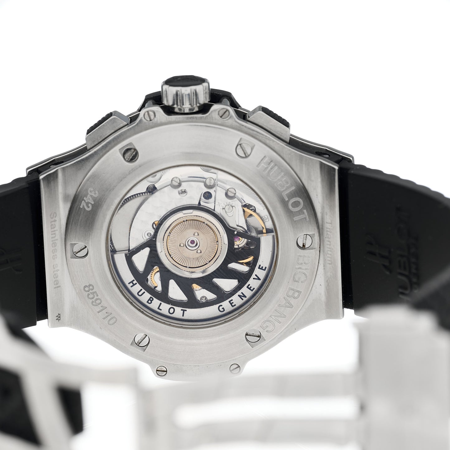 Stainless Steel Ceramic Rubber 44mm Big Bang Automatic Watch Black 342.SB.131.RX