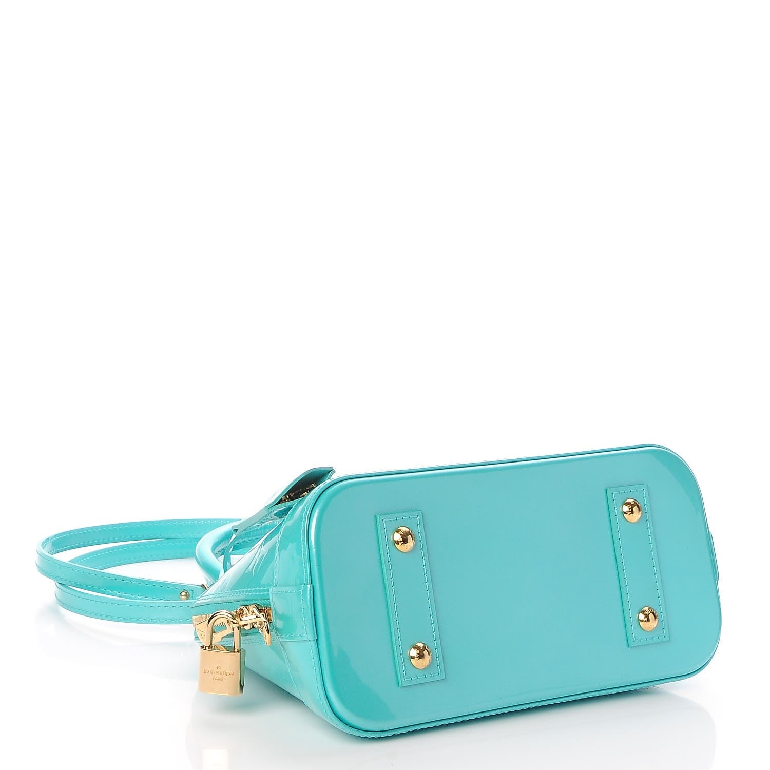 Louis Vuitton Vernis Alma BB Blue Lagon 5 of 8