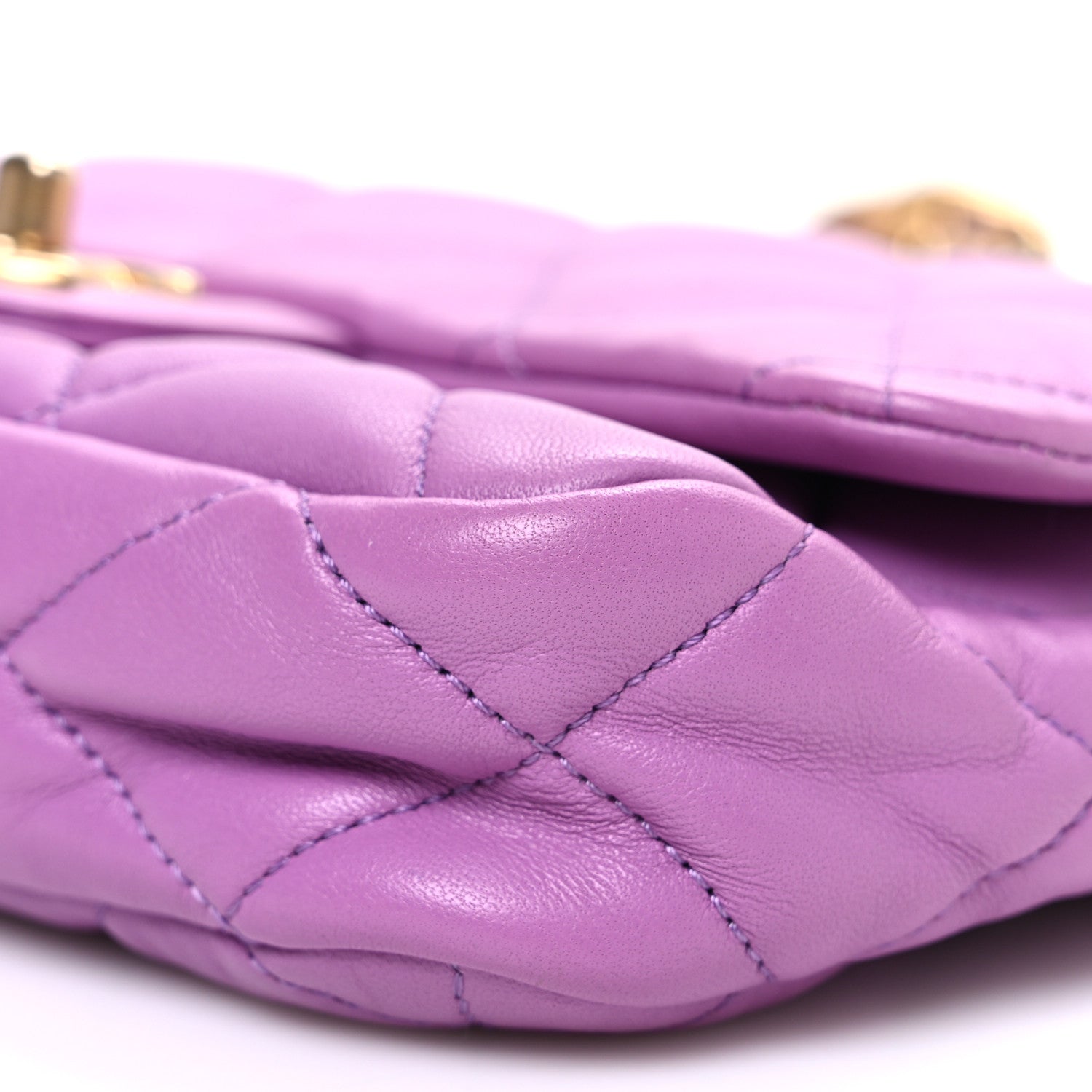 Chanel Lambskin Quilted Small CC Funky Town Flap Purple 1831452