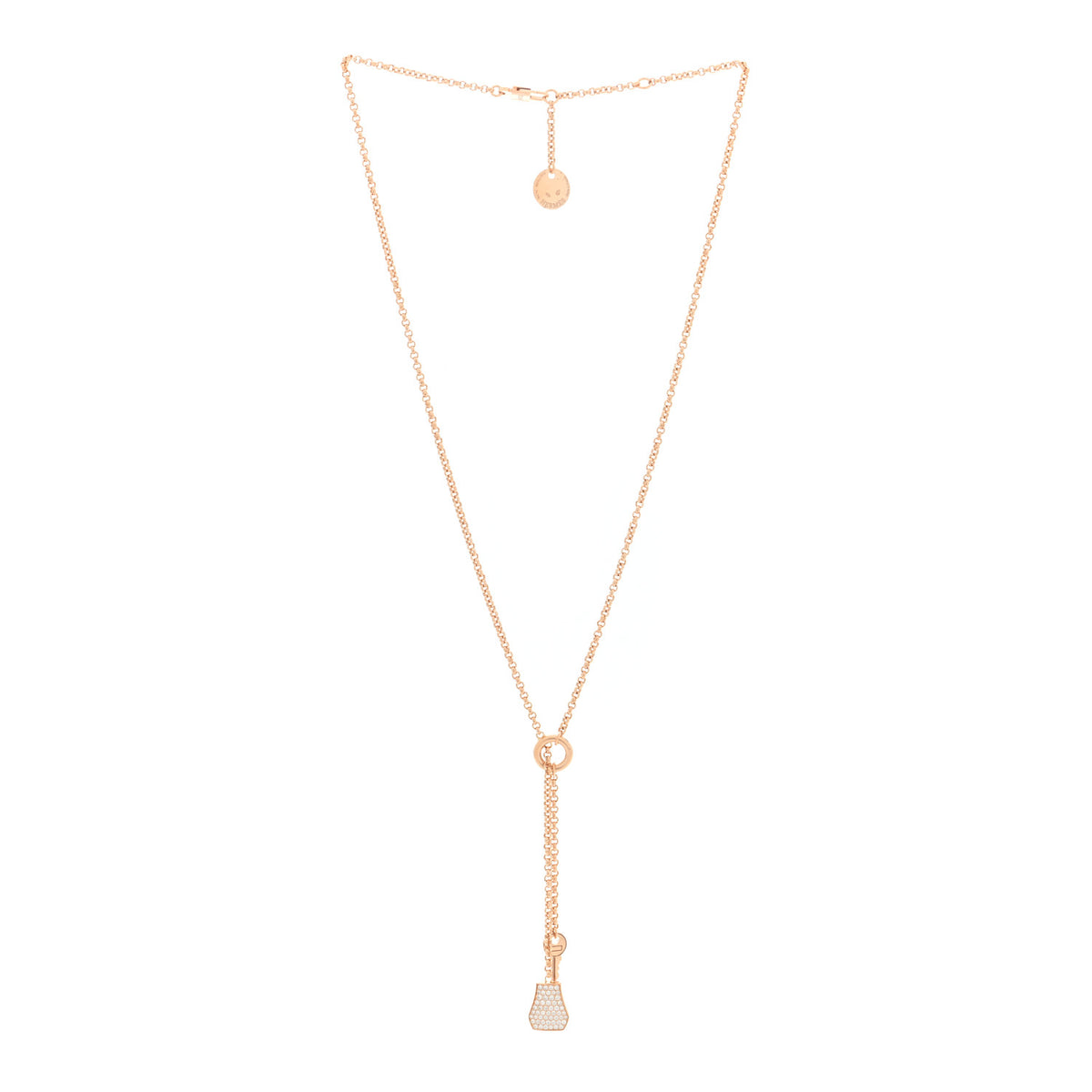 18K Rose Gold Diamond PM Kelly Clochette Necklace