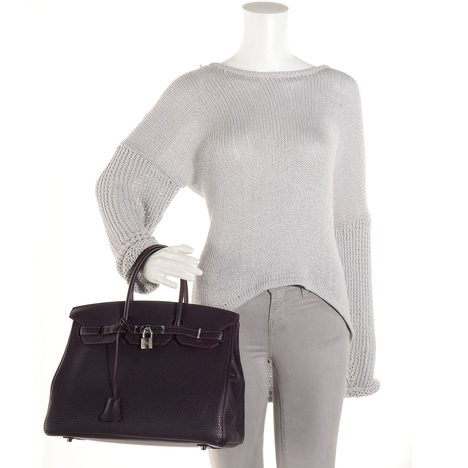 Hermes Togo Birkin 35 Raisin 2 of 34
