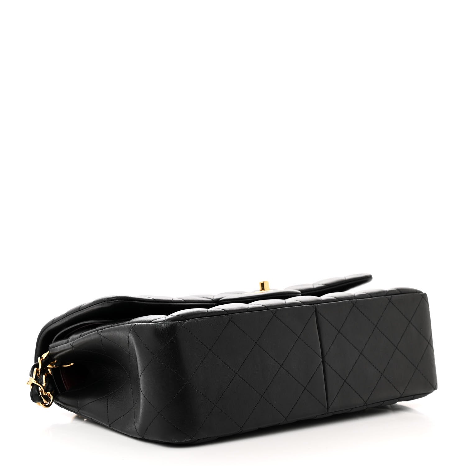 Chanel Lambskin Quilted Jumbo Double Flap Black 6 of 31