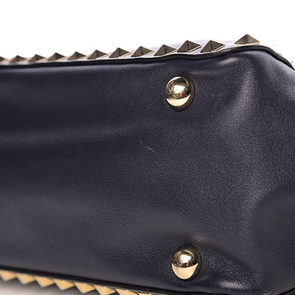 Valentino Garavani Vitello Small Rockstud Tote Marine 13 of 15
