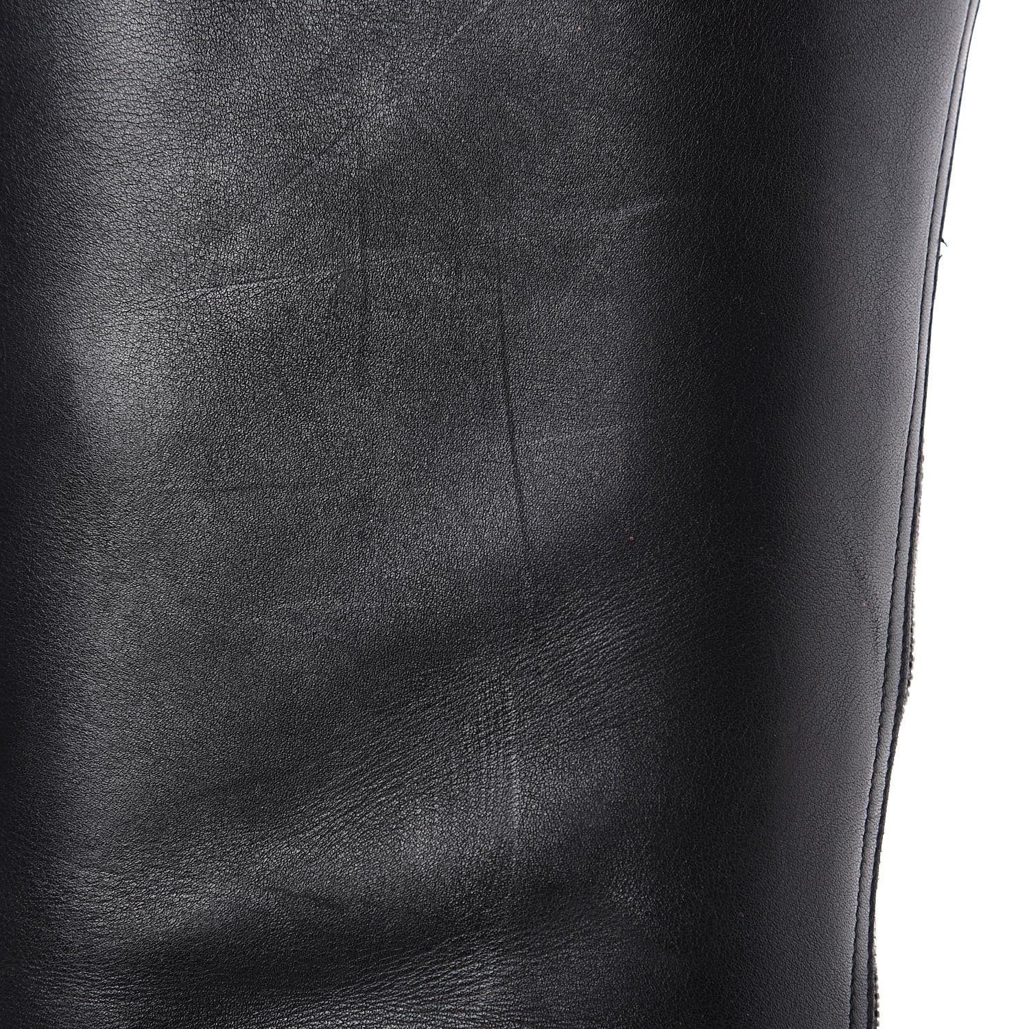 Christian Louboutin Matte Calfskin Foresta Knee High Wedge Boots 37.5 Black 9 of 16