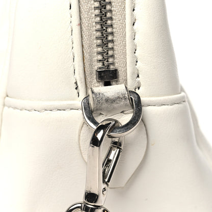 Prada Soft Calfskin Stitched Diagramme Wristlet Pouch White 12 of 12