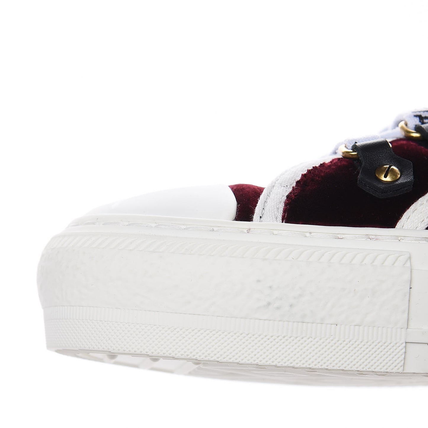 Velvet Walk'N'Dior Low Top Sneakers 40 Deep Amaranth