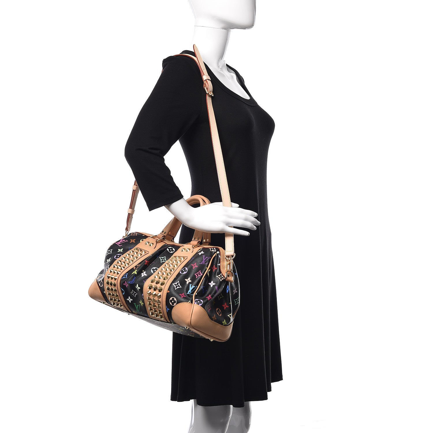 Louis Vuitton Monogram Multicolor Courtney MM Black 2 of 11