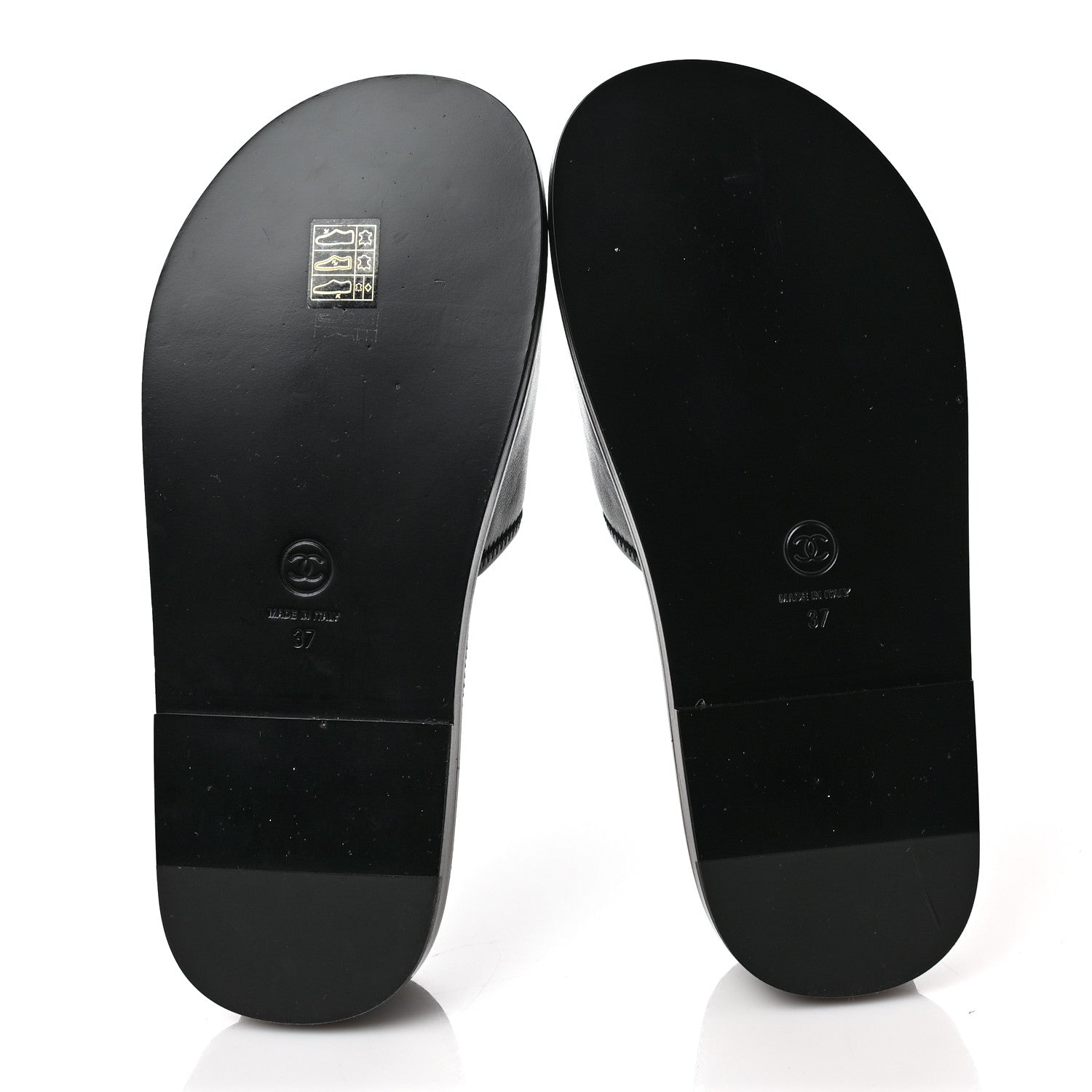 Chanel Lambskin Cha-Nel Mule Sandals 37 Black Multicolor 5 of 7