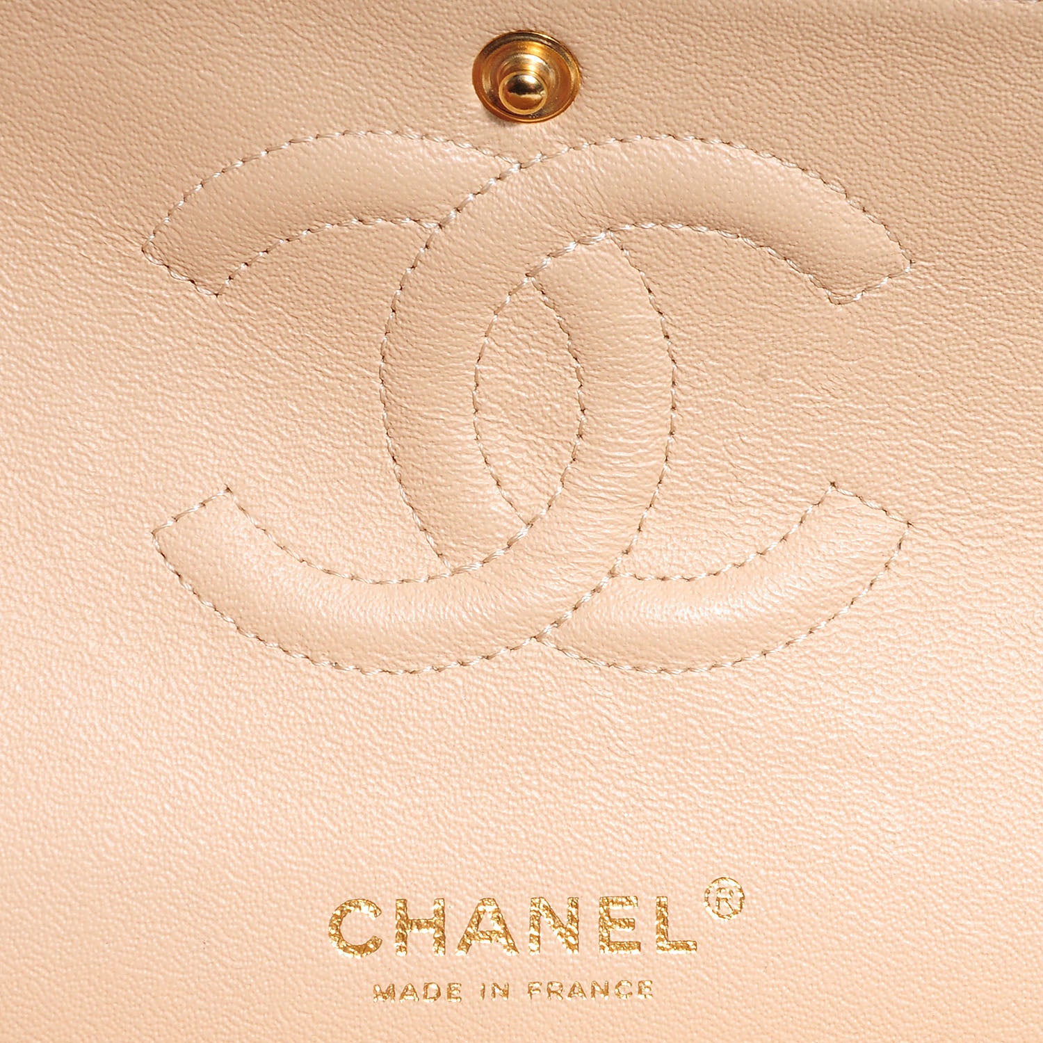 Chanel Caviar Quilted Medium Double Flap Beige Clair 7 of 8