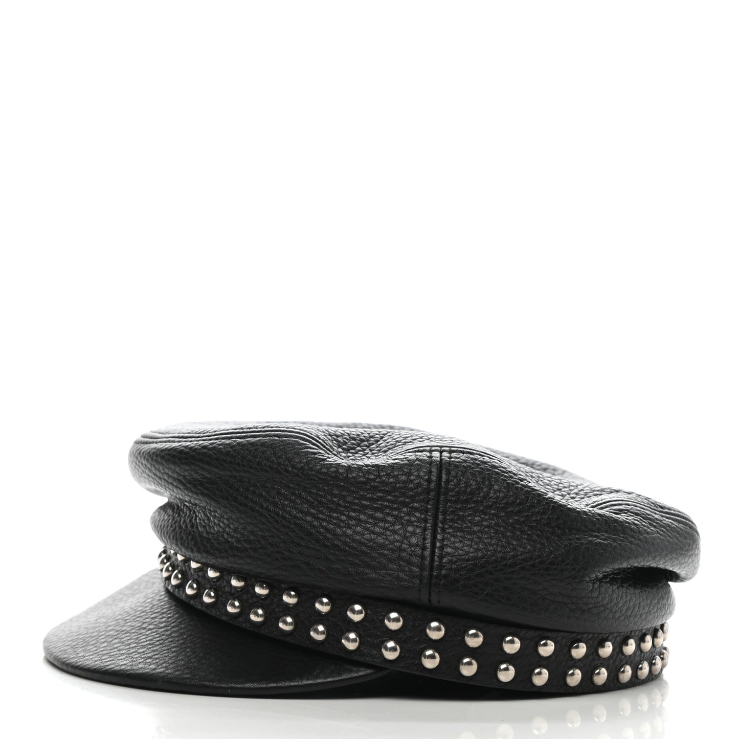 Calfskin Studded Cellarius Hat M Black