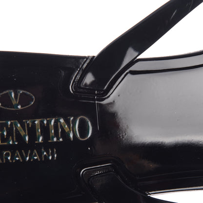 Valentino Garavani PVC Jelly Rockstud Bow Thong Sandals 41 Black 8 of 10