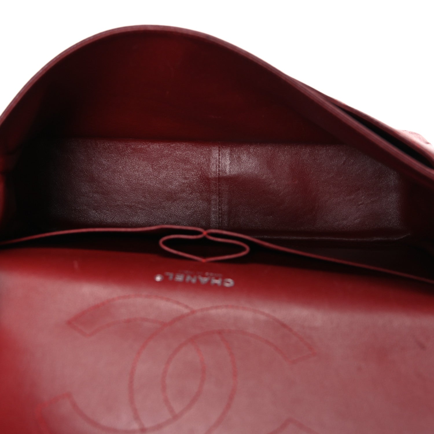 Chanel Caviar Quilted Jumbo Double Flap Dark Red 5 of 12