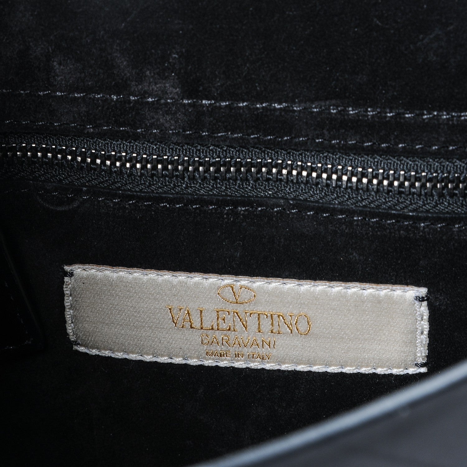 Valentino Garavani Calfskin Santeria Embossed Medium Rockstud Rolling Flap Saddle Bag Black 6 of 6