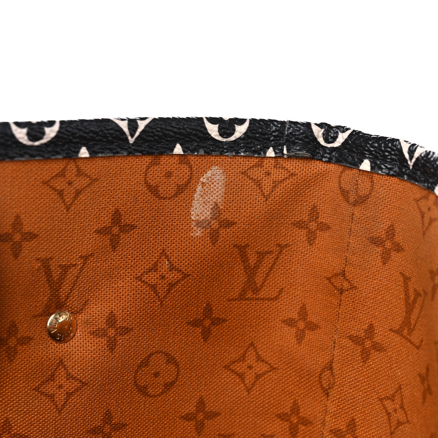 Louis Vuitton Monogram Giant Crafty Neverfull MM Creme Caramel 11 of 15