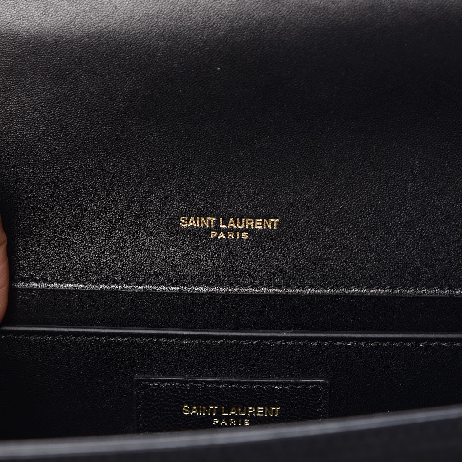 Saint Laurent Suede Rope Stitch Medium Monogram Kate Satchel Black 6 of 7