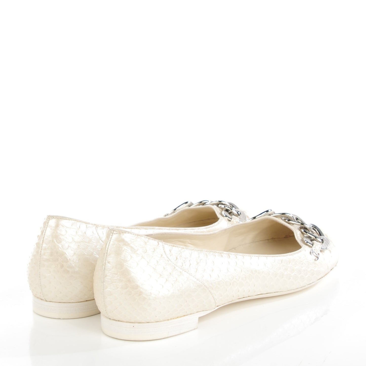 Python CC Ballerina Flats 38.5 Ivory