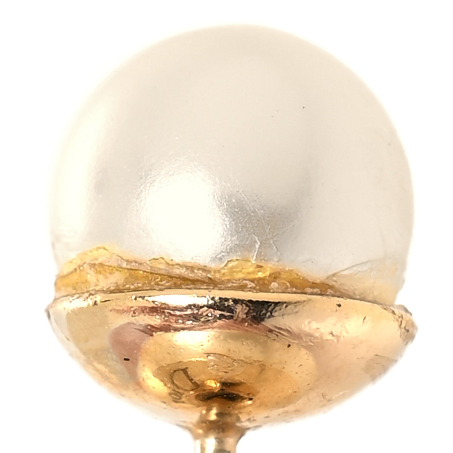 Pearl Mise En Dior Tribal Earrings Gold