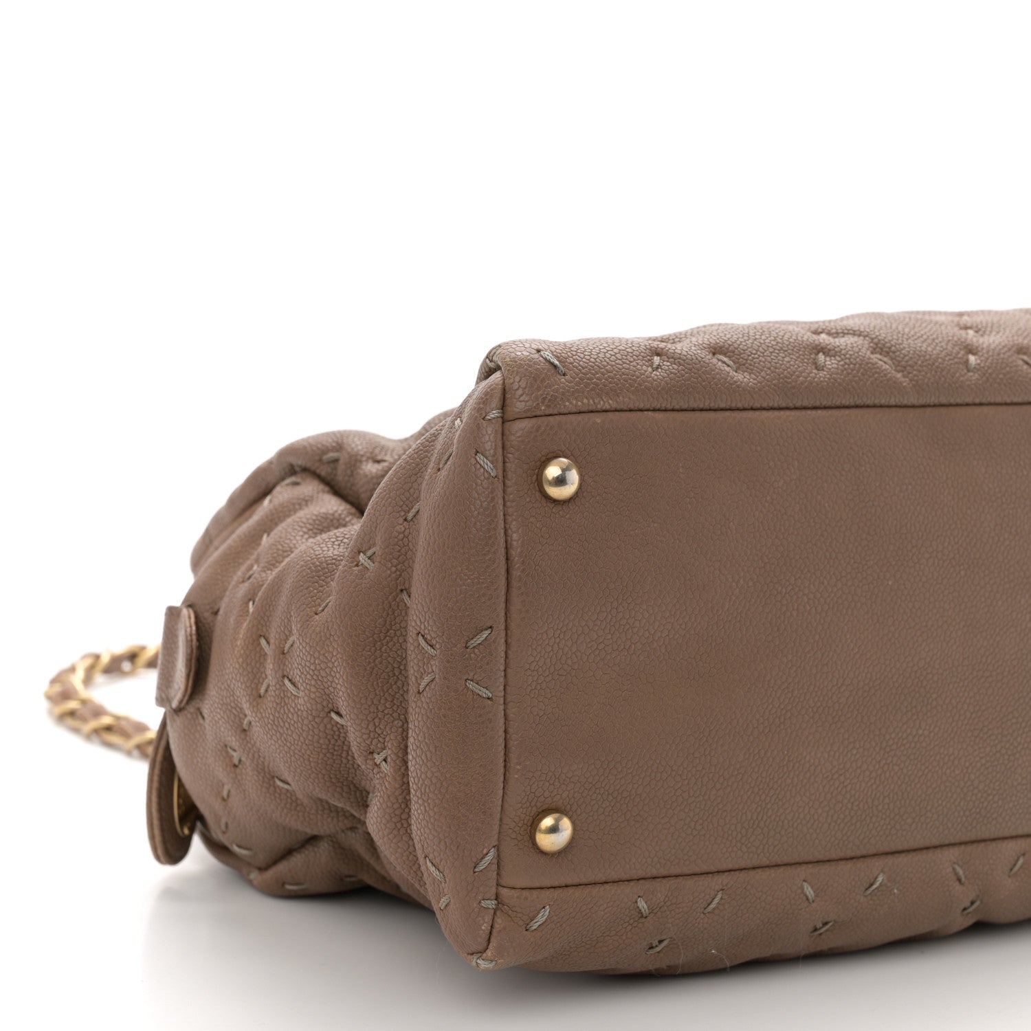 Chanel Caviar Wild Stitch Tote Brown 9 of 10