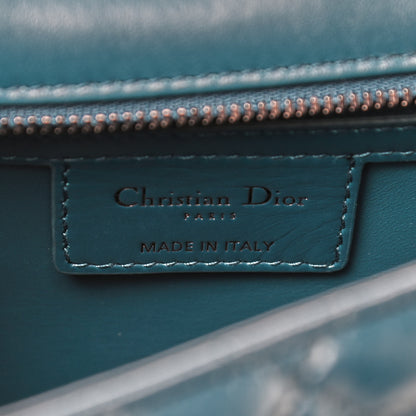Christian Dior CHRISTIAN Calfskin Macrocannage Medium Caro Bag Steel Blue 8 of 9