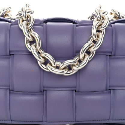 Bottega Veneta Lambskin Maxi Intreccio Padded Chain Cassette Crossbody Bag Lavender 7 of 10
