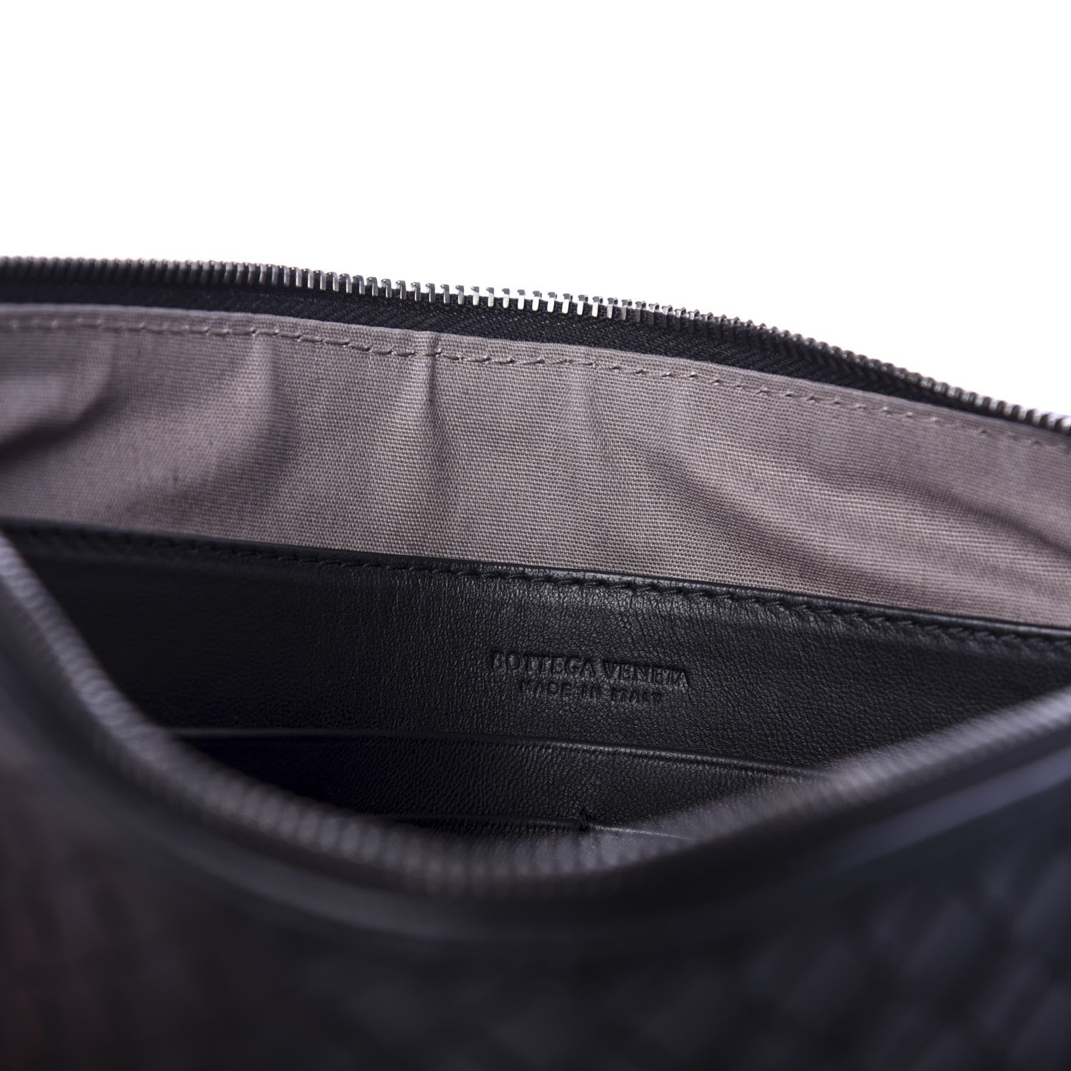 Bottega Veneta Nappa Intrecciato Medium Zip Pouch Black 6 of 7