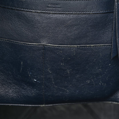 Celine Nubuck Crocodile Embossed Medium Belt Cabas Phantom Navy Blue 10 of 16