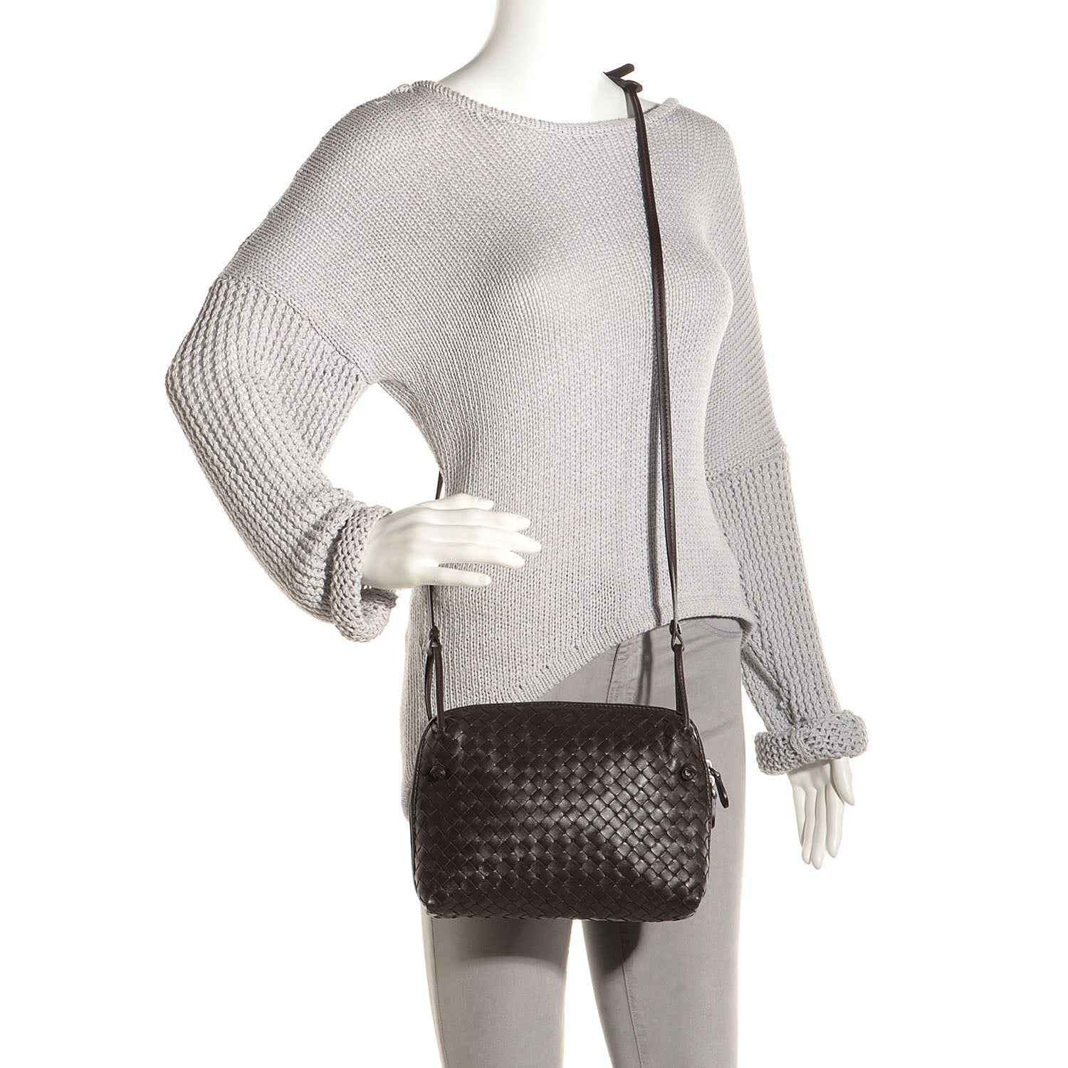 Bottega Veneta Nappa Intrecciato Crossbody Pillow Ebano 2 of 8