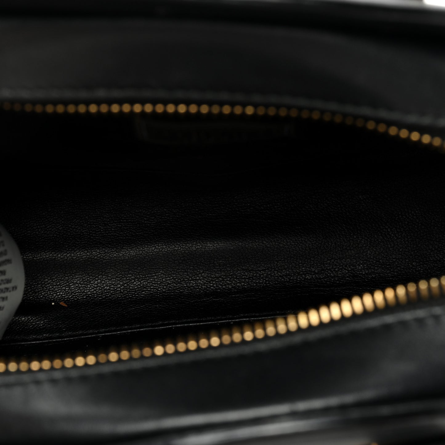 Calfskin Small Medallion Tribute Bowling Bag Black