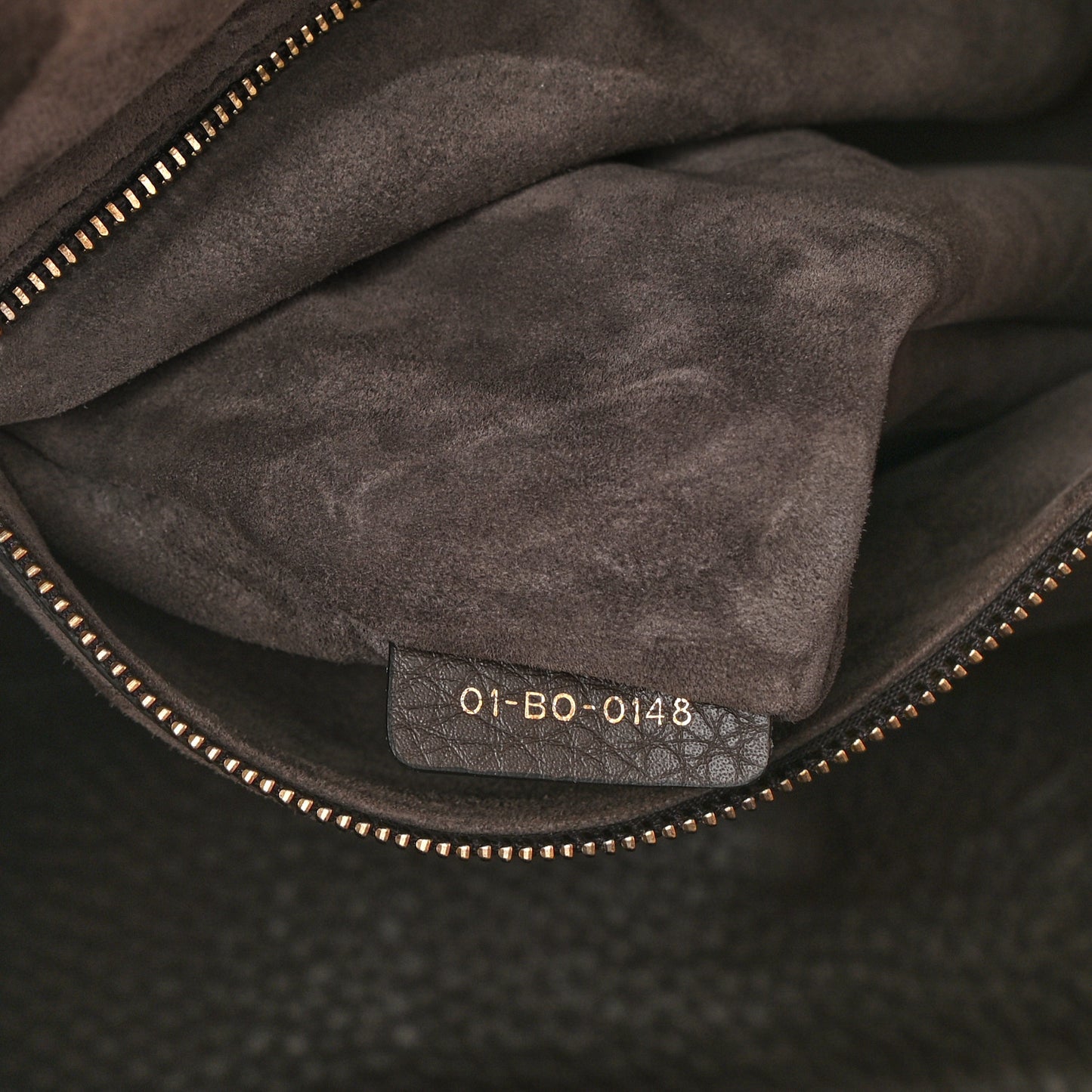 Grained Calfskin Cannage Large Lady Dior Brown