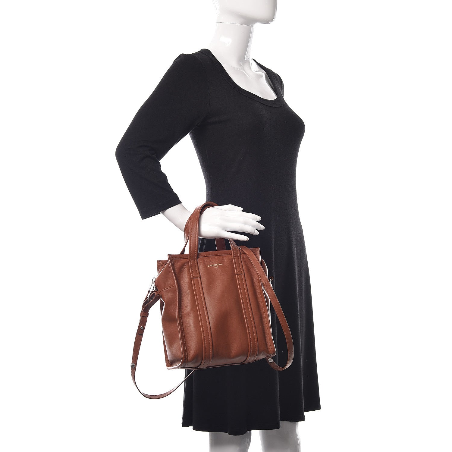 Balenciaga Agneau XS Bazar Shopper Tote Marron Fauve 3 of 19