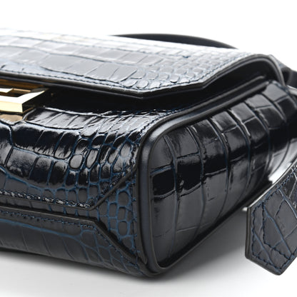 Givenchy Crocodile Embossed Small ID Flap Navy 8 of 8