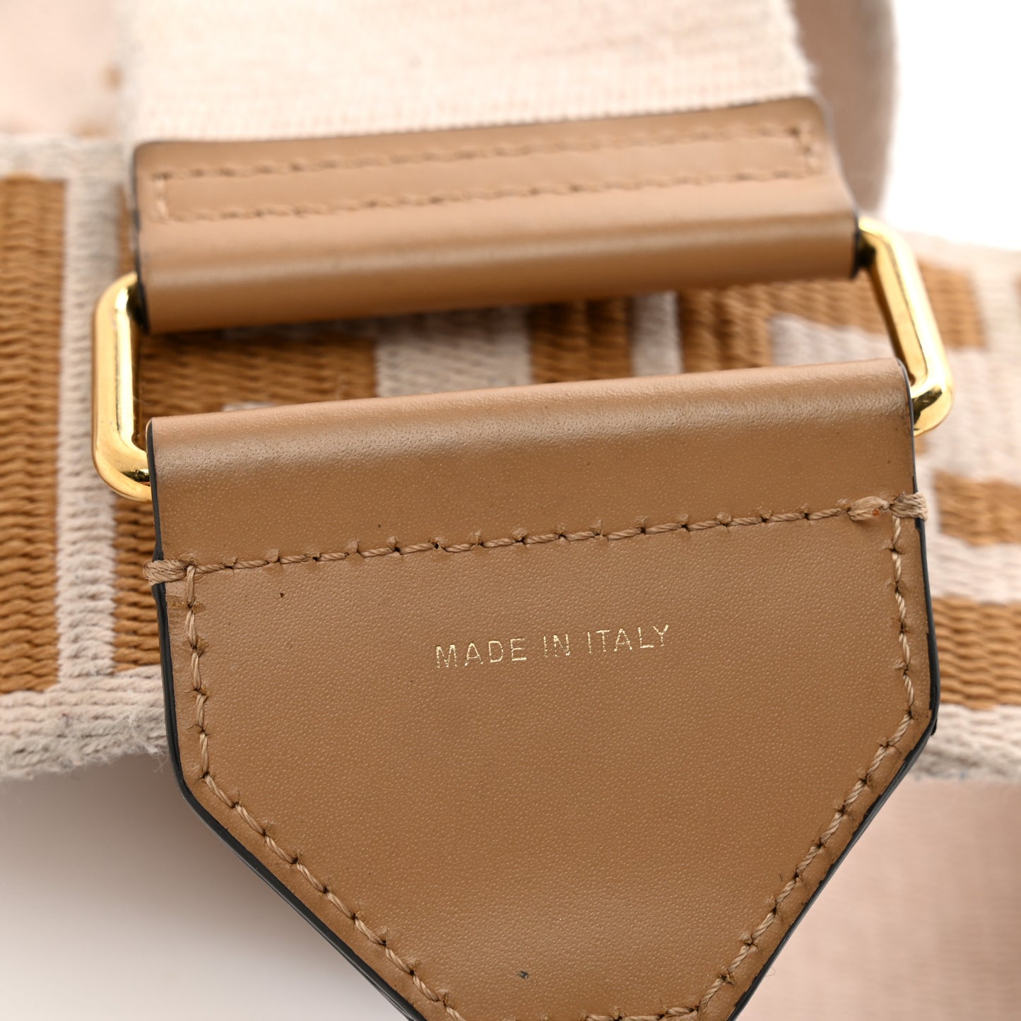 Ribbon Vitello King FF 1974 Adjustable Strap You Poudre Cuoio Miele Scuro