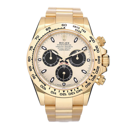 Rolex 18K Yellow Gold 40mm Oyster Perpetual Cosmograph Daytona Watch Champagne Black 116508 1 of 4