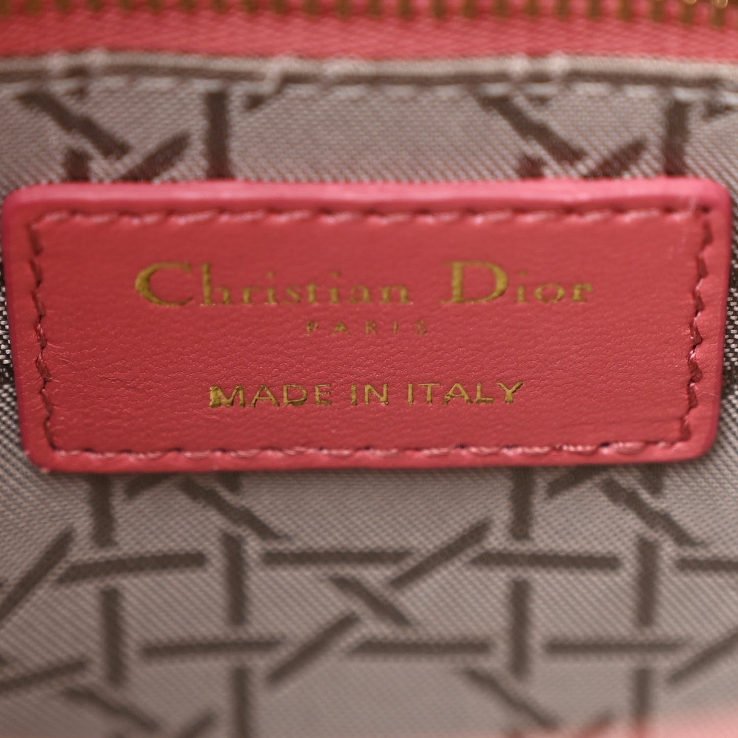Lambskin Cannage Small My ABCDior Lady Dior Pink Honey